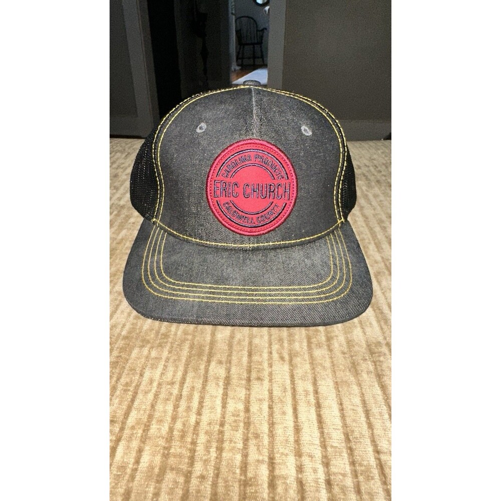 Eric Church Hat Snapback Denim Trucker Cap Caldwell County Country Music Patch